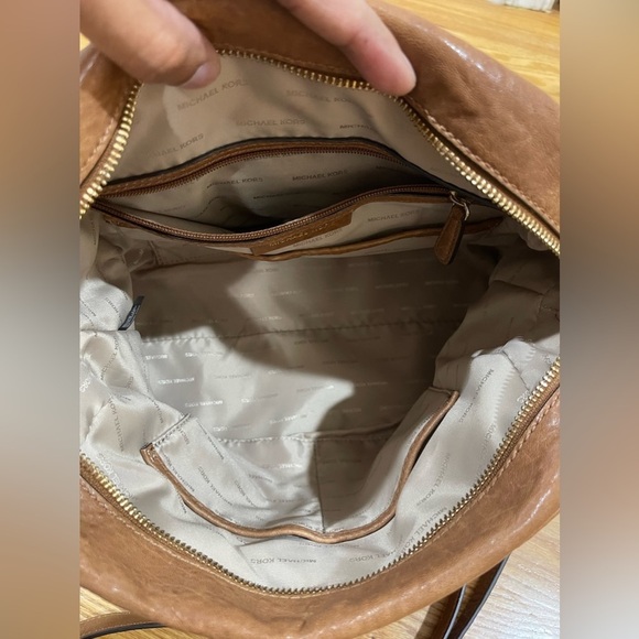 Michael Kors Gold Studded Satchel Handbag - Picture 7 of 13